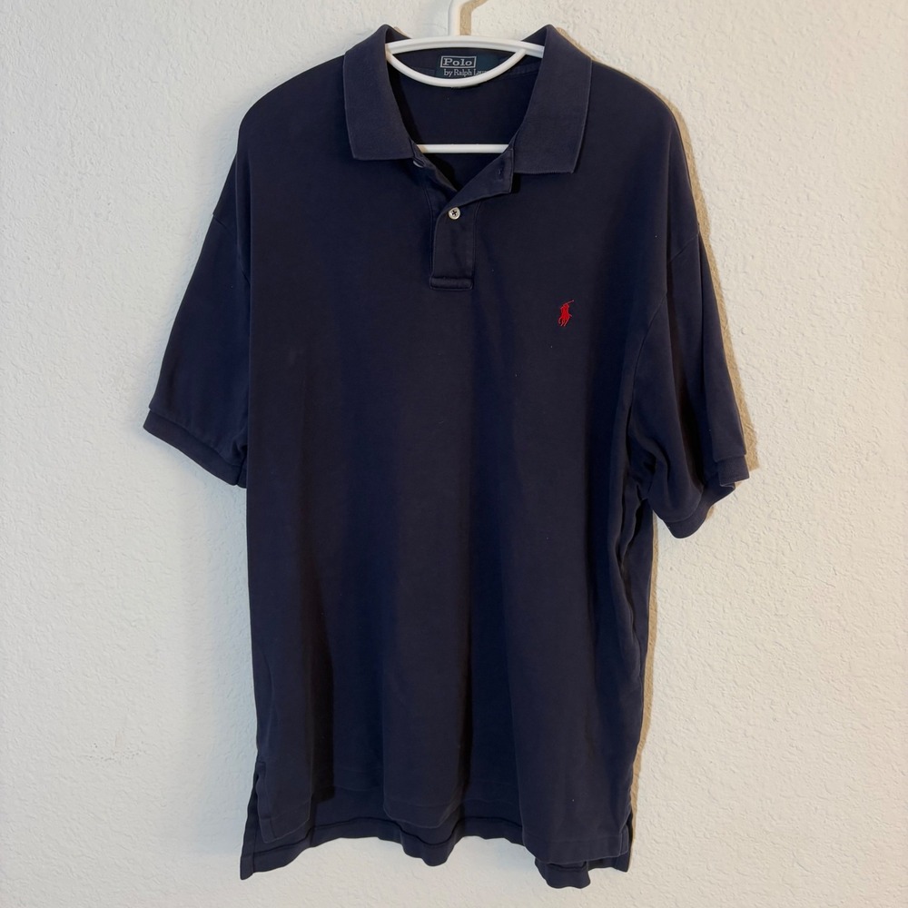 Polo Ralph Lauren Polo Shirt Mens XL Navy Blue